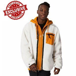 Converse Mens Utility REVERSIBLE Sherpa Jacket / Utility Sweatshirt Hoodie COMBO